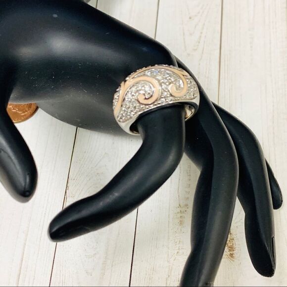 Sterling Silver Crystal Enameled Ring - Picture 1 of 5
